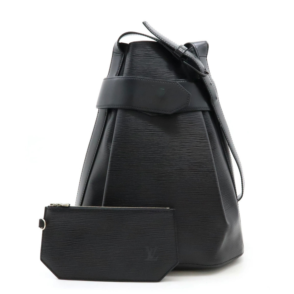LOUIS VUITTON Epi Sac Depaule Shoulder Bag Hobo Noir Black Pouch